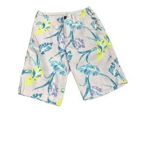 American Eagle Outfitters Men’s Pink Floral Print Cotton Blend Shorts Size 26